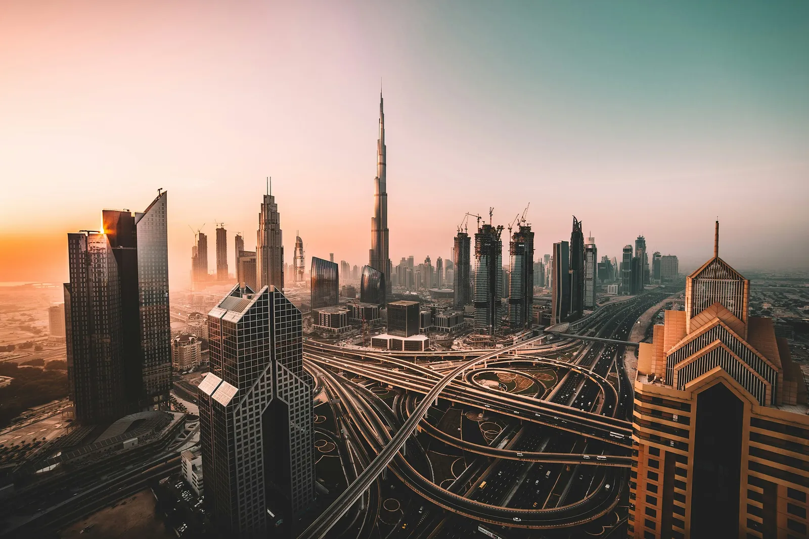 Skyline de Dubaï et Burj Khalifa