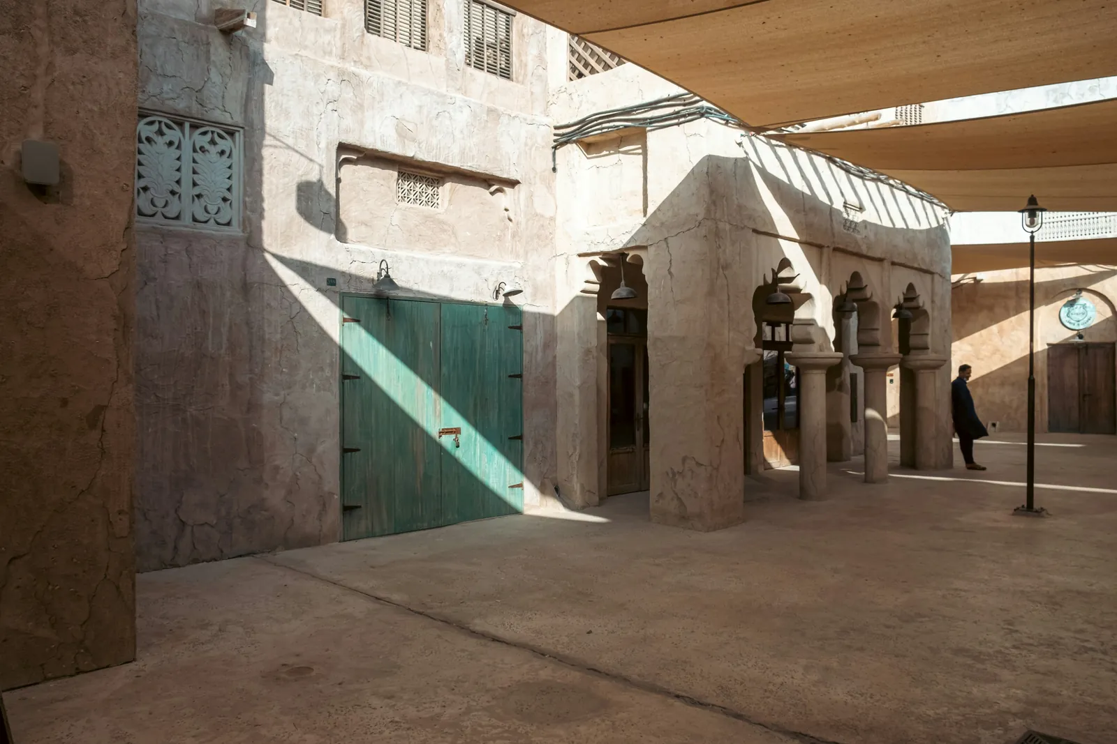 Architecture du vieux Dubaï près de Dubai Creek